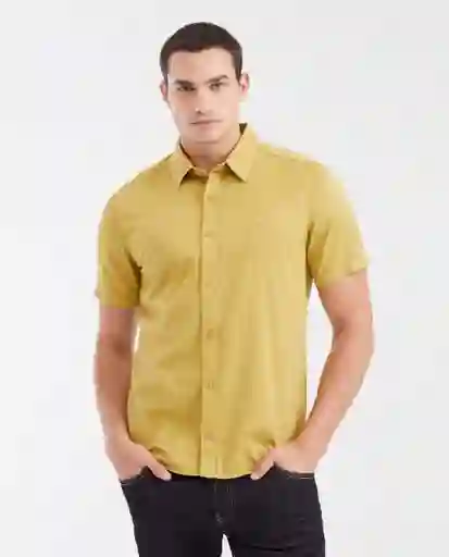 Camisa Dyed Twill Manga Corta Verde Talla M Chevignon