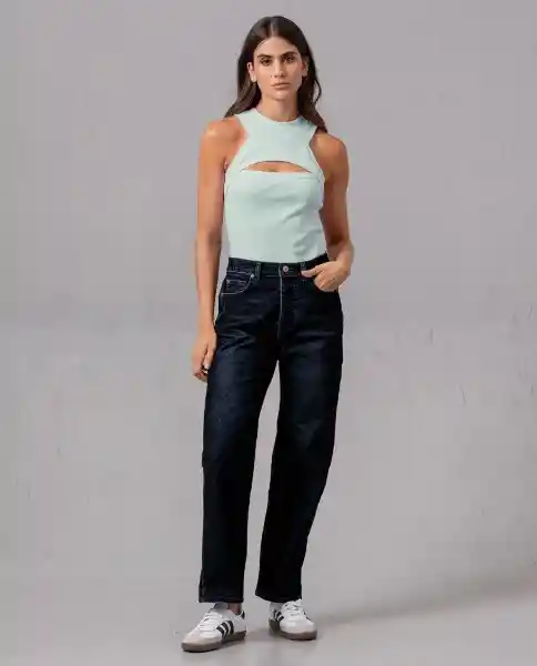 Camiseta Mujer Verde Canton Medio Talla S 72591 Rifle