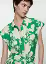 Enterizo Alazán Verde Talla XL Mujer Mango