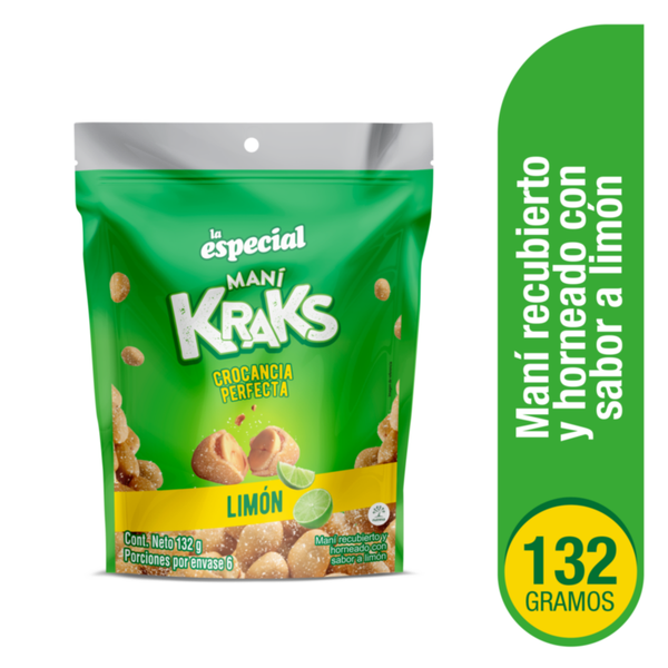 La Especial Maní Kraks con Sabor a Limón 132 g