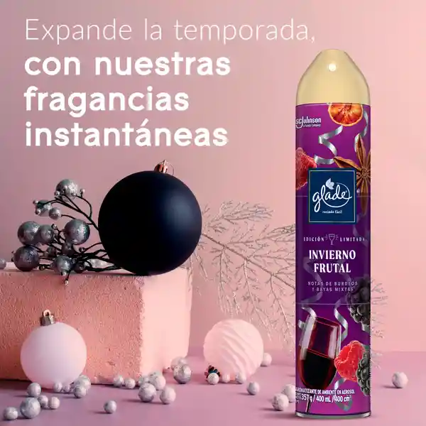 Glade Aromatizante Edición Limitada Invierno Frutal en Aerosol 