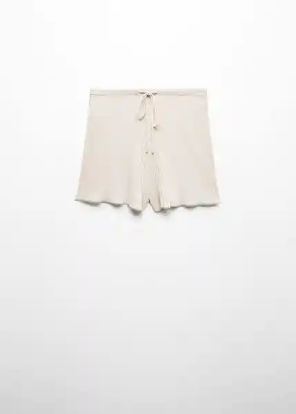 Short Pijama Avo Crudo Talla S Mujer Mango