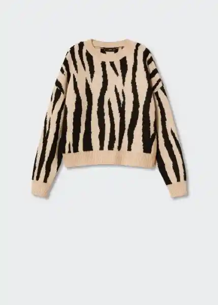 Jersey Zebra Crudo Talla M Mujer Mango