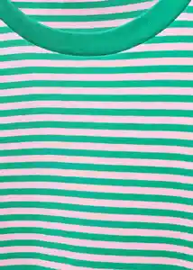 Camiseta Estrella Verde Talla M Mujer Mango