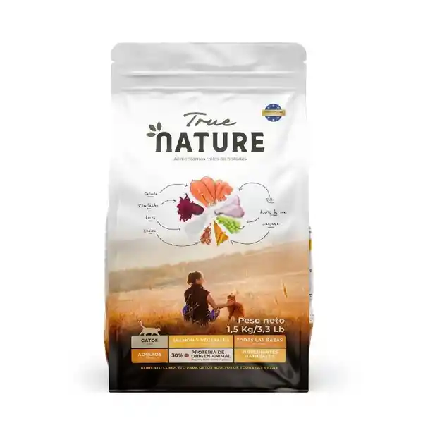 True Nature Alimento Para Gato Adultos Sabor Salmón y Vegetales