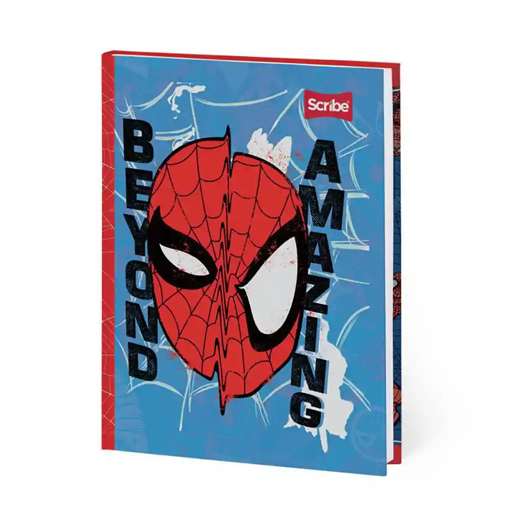 Cuaderno Tapa Dura Spiderman Rayado 100 Hojas Cosido Scribe