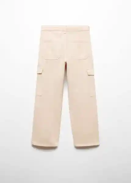 Jean Cargo Beige Talla 09 Niñas Mango