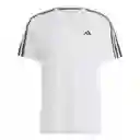 Adidas Camiseta Manga Corta Tr-Es Base 3S T de Hombre Blanco T 8