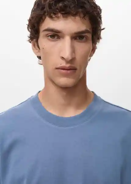 Camiseta Greek Azul Talla M Hombre Mango