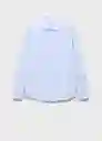 Camisa Play1 Celeste Talla S Hombre Mango