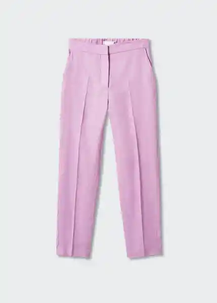 Pantalón Tempoli Lila Talla XS Mujer Mango