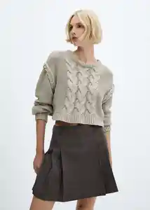 Falda Grunge Gris Talla XS Mujer Mango