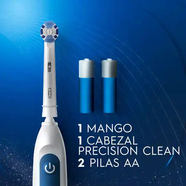 Oral-B Power Cepillo de Dientes Eléctrico Cabezal Redondo Precision Clean Blanco