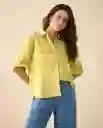 Camisa Amarillo Linaza Medio Talla XS 611G027 Esprit