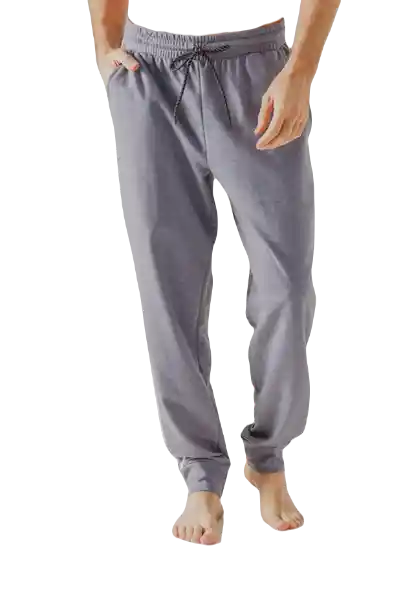 Pantalón Largo Tipo Jogger Azul Jaspe Talla L