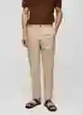 Pantalón Sorbet Beige Talla 48 Hombre Mango