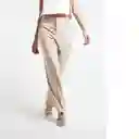  Pantalon Drew Beige Goma Medio Talla 6 Naf-Naf 