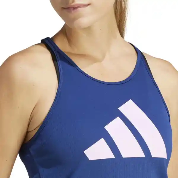 Adidas Camiseta Run It Tank Para Mujer Azul Talla XS