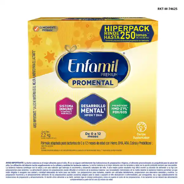 Fórmula Infantil Enfamil Premium Promental 0-12M 2200 g