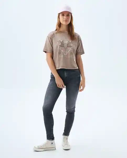 Camiseta Mujer Café Talla S 609F000 Americanino