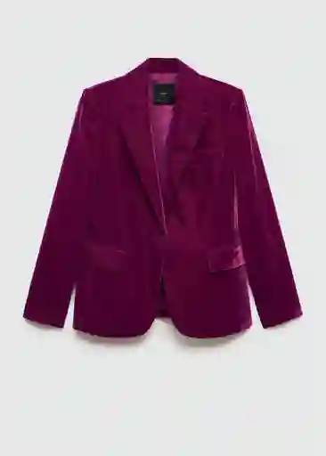 Saco Americana Combi Fucsia Talla M Mujer Mango