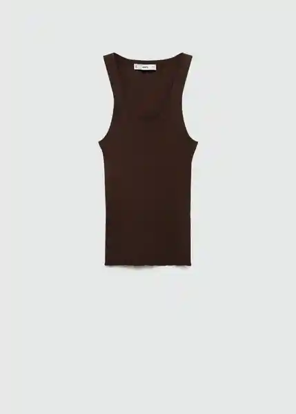 Top Riri Chocolate Talla M Mujer Mango