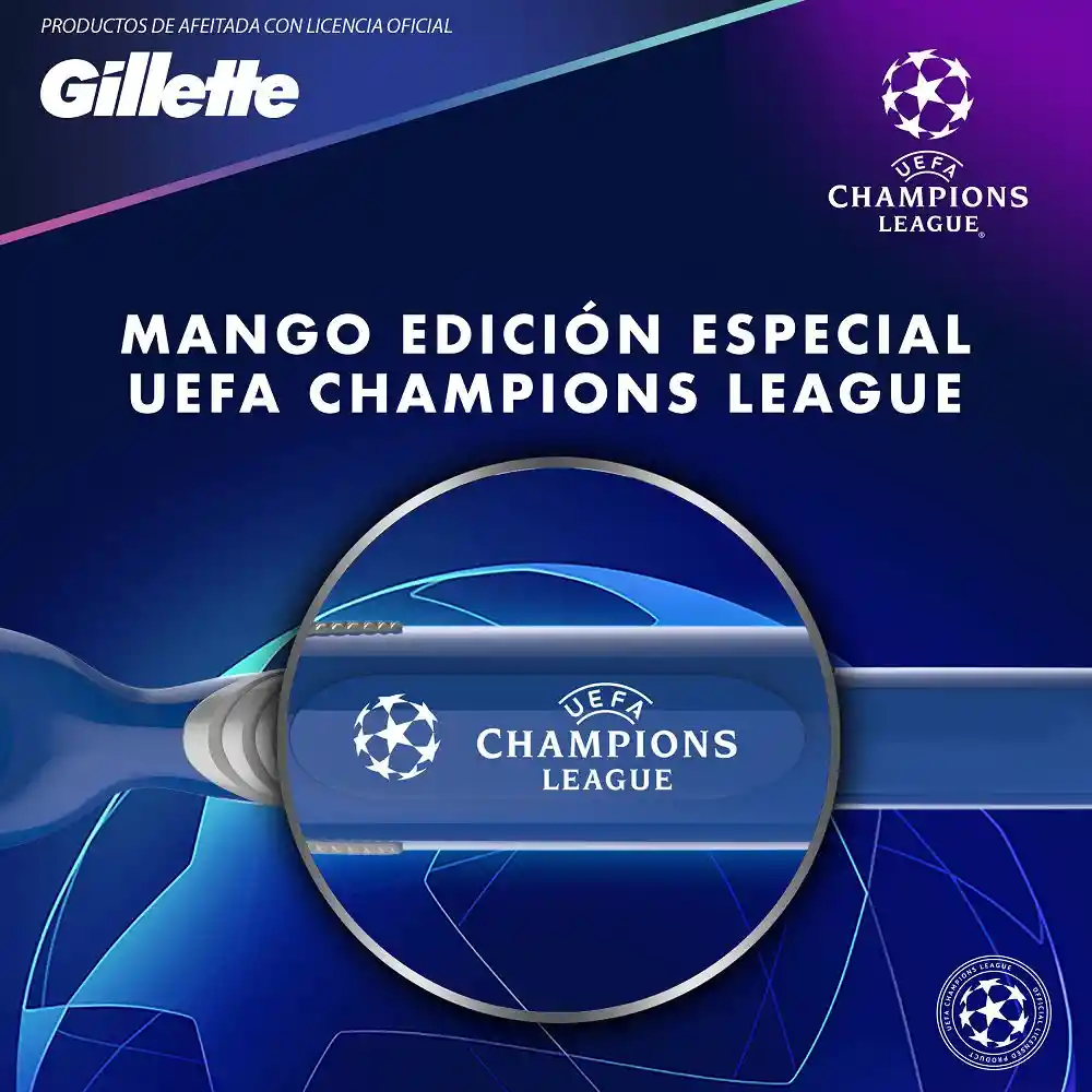 Gillette Maquina Afeitar Turbo Ucl Mach 3