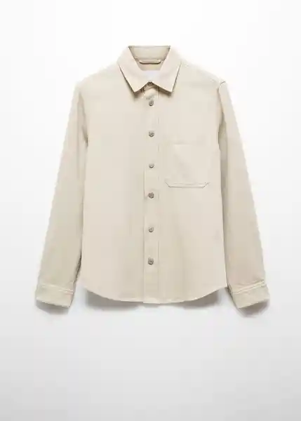 Sobrecamisa Jay Beige Talla S Hombre Mango