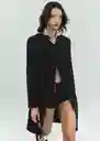 Abrigo Dragone Negro Talla S Mujer Mango