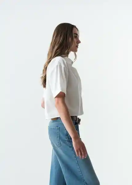 Camisa Cely Mujer Crudo Puro Claro Talla S 513G351 Naf Naf