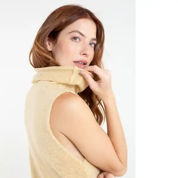  Saco Tejido Daniela Mujer Beige Hoja Claro Talla M Naf-Naf 