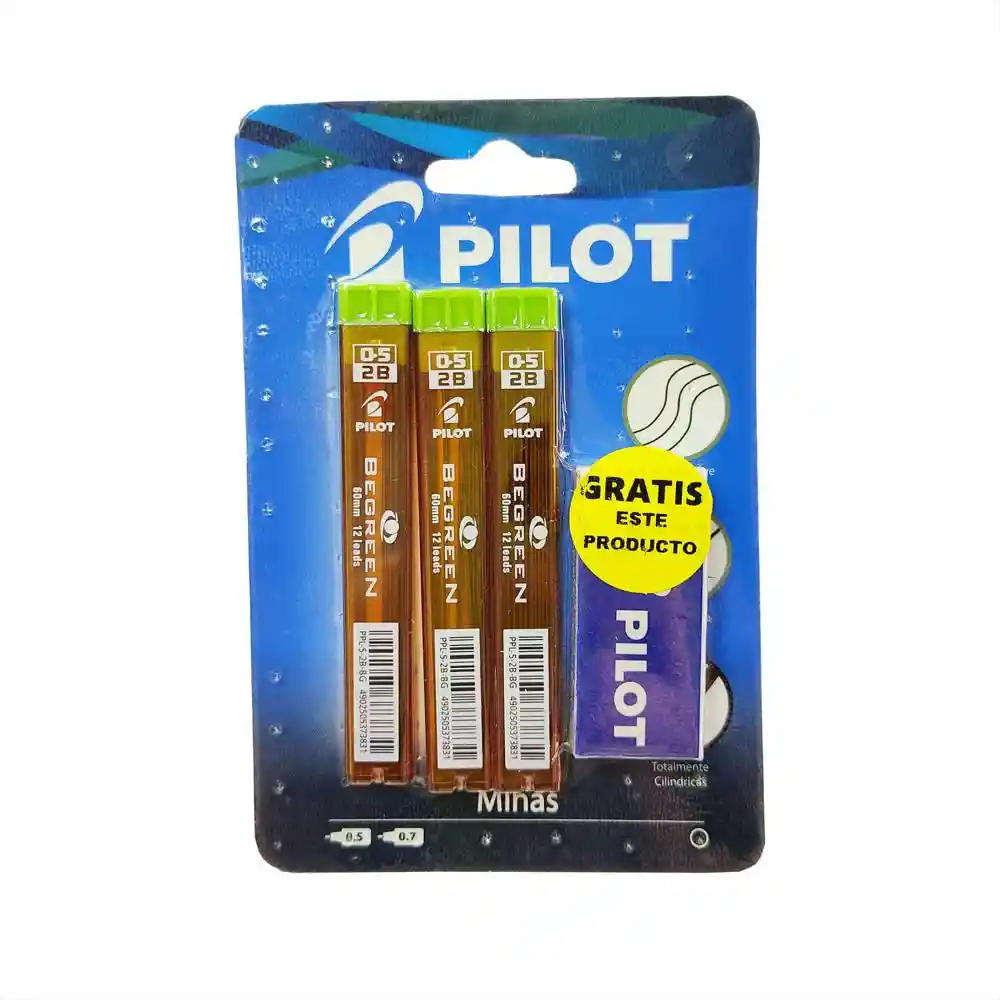 Pilot Set Minas Portaminas 0.5 2B + Borrador