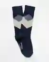 Medias Argyle Azul Marino Ultraoscuro Talla 10-12 Chevignon