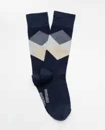 Medias Argyle Azul Marino Ultraoscuro Talla 10-12 Chevignon