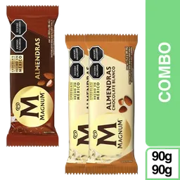 Combo Magnum Blanco Almendras 2 Und + Magnum Almendras