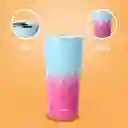 Vaso de Acero Azul y Rosa 600 mL Miniso