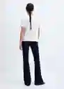 Camiseta Chalapi Blanco Talla XL Mujer Mango