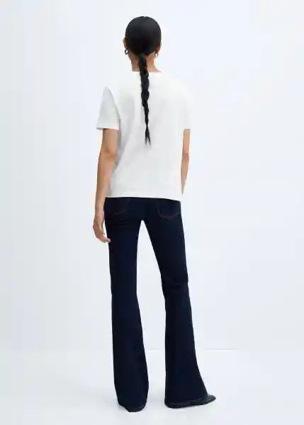 Camiseta Chalapi Blanco Talla XL Mujer Mango
