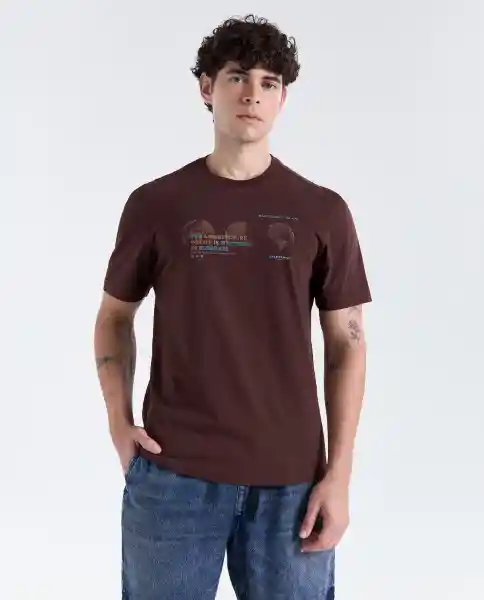 Camiseta Hombre Café Talla S 849G001_CAF191420 Americanino