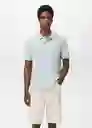 Camiseta Polo Rea Celeste Talla M Hombre Mango