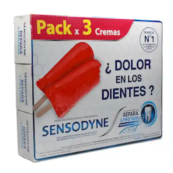 Sensodyne Pack Crema Dental Repara y Protege