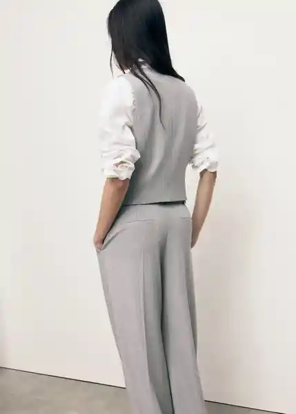 Chaleco Bowery Gris Talla M Mujer Mango