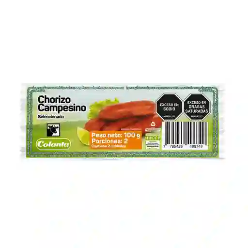 Chorizo Campesino Seleccionado Colanta Duopack x 100 g