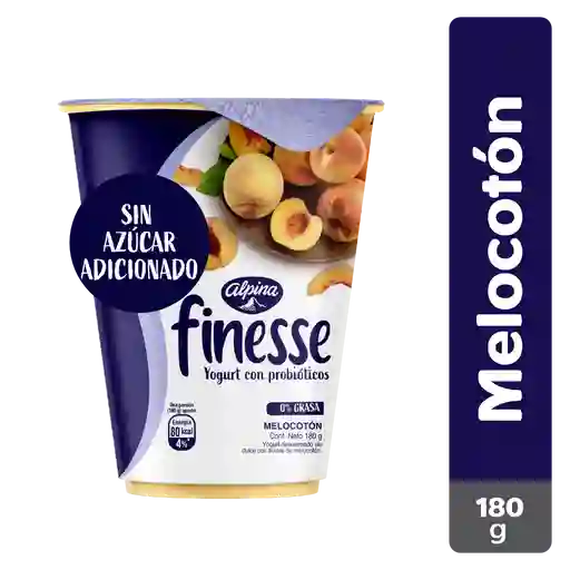 Finesse Yogurt con Probióticos Sabor Melocotón