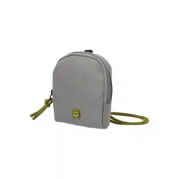 Monedero Ovalado Con Correa Gris Serie Miniso