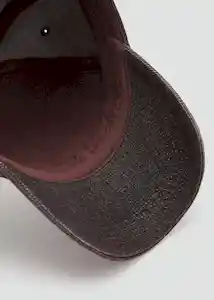 Gorra Stone Chocolate Talla 99 Mujer Mango