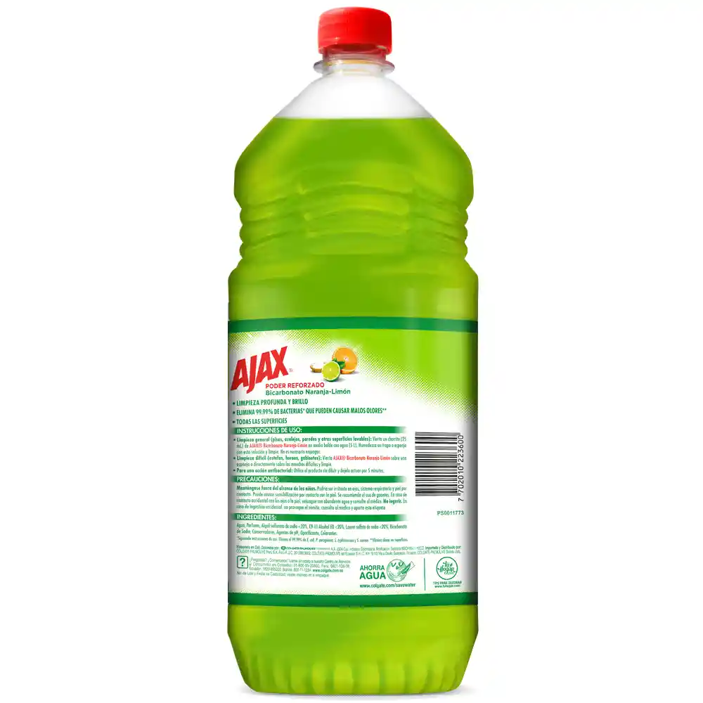 Limpia Pisos Ajax Naranja Limon 1L