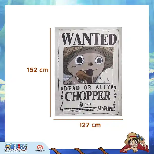 Manta Extra Grande Colección One Piece Chopper Miniso