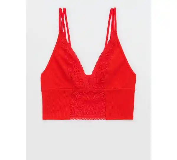 Bralette Aerie Rojo Talla Small American Eagle