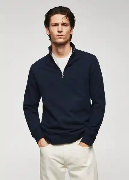 Buzo Sudadera Winne Navy Talla S Hombre Mango